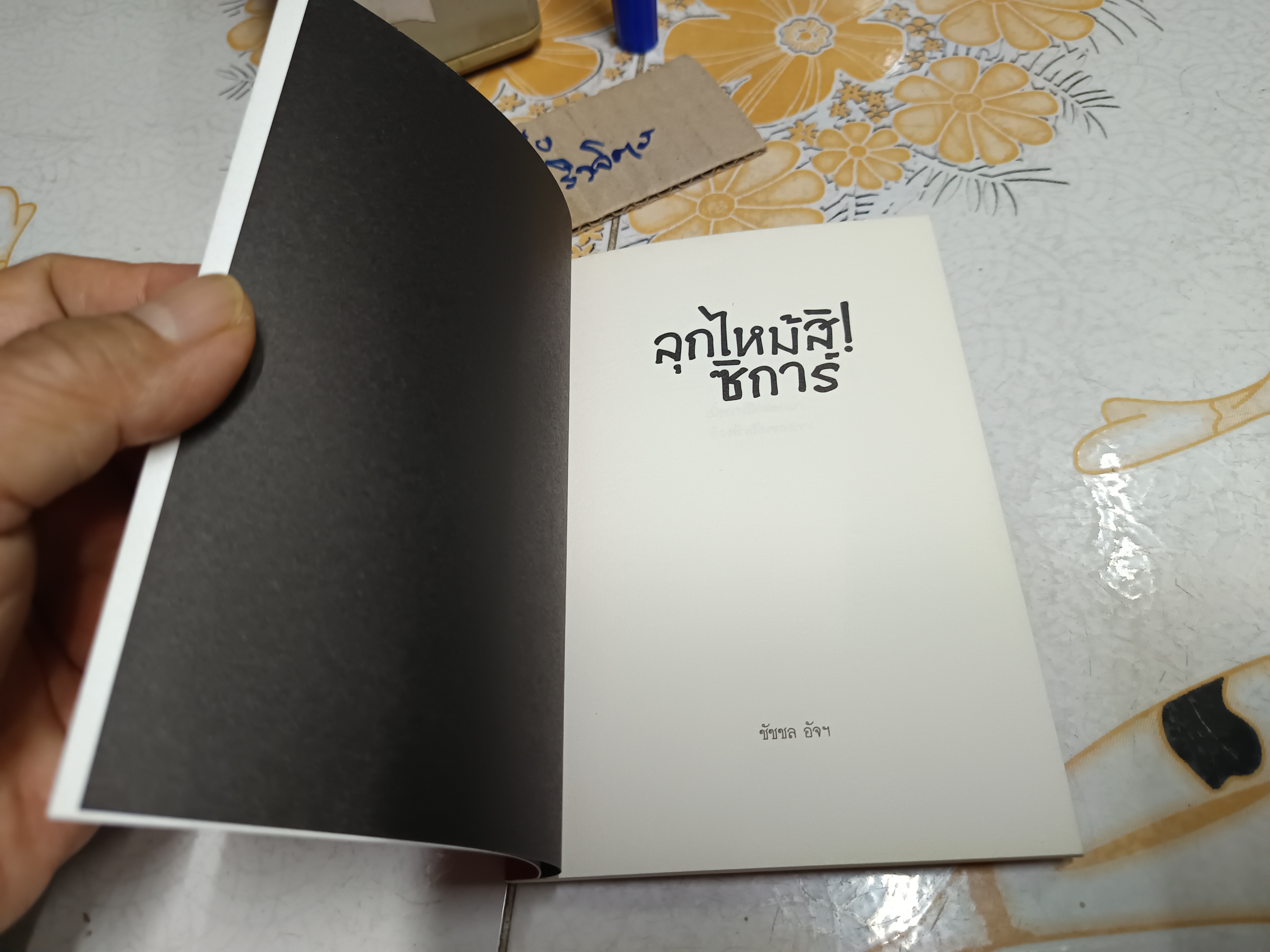 ลุกไหม้สิ! ซิการ์ ผู้เขียน: ชัชชล อัจฯ พิมพ์ครั้งแรกพ.ศ 2565