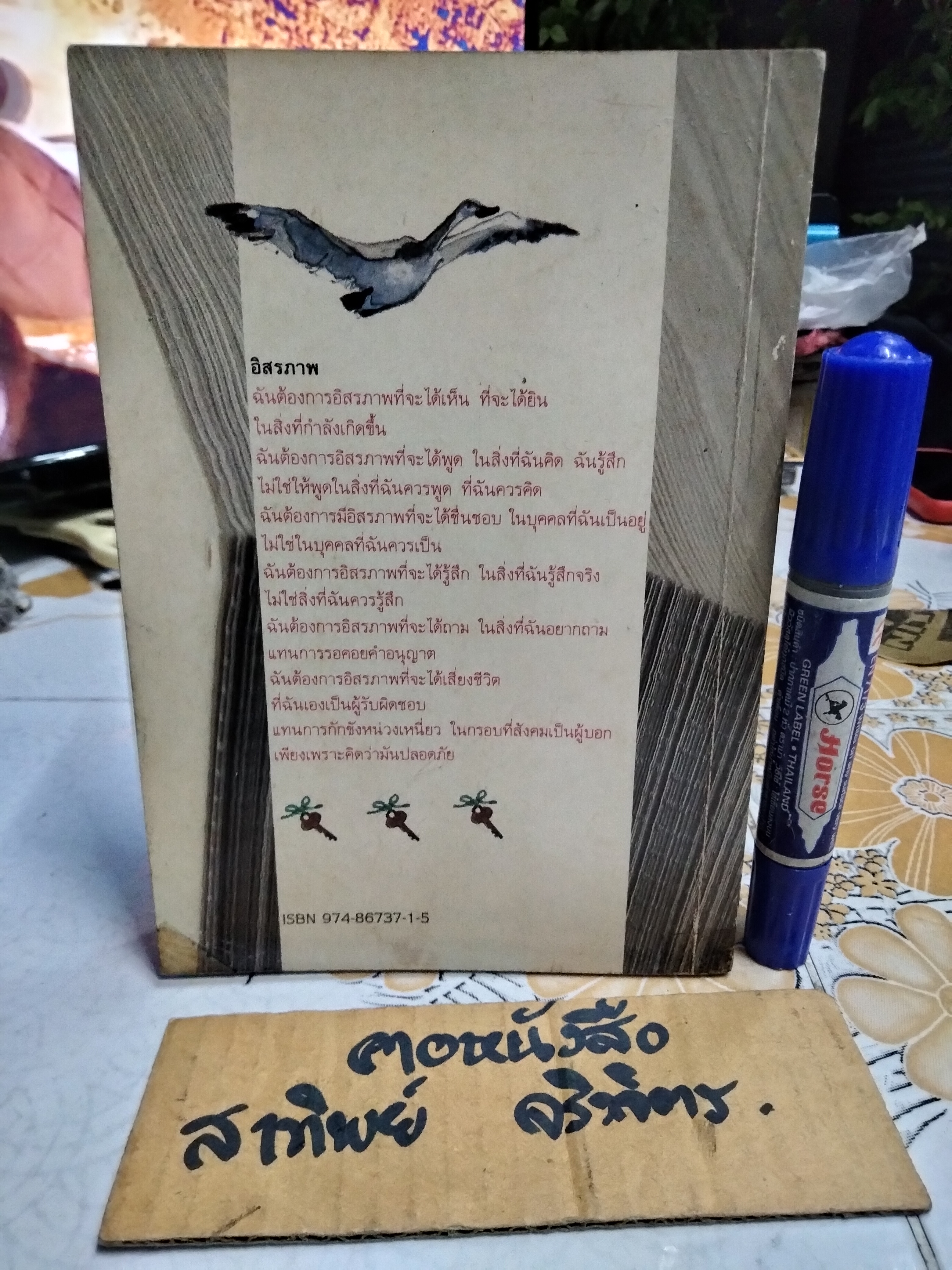 ค้นหาตัวเอง โดย นวลศิริ เปาโรหิตย์ พิมพ์ครั้งที่ 5/2535 สนพ.แสงแดด **สินค้าหมด**