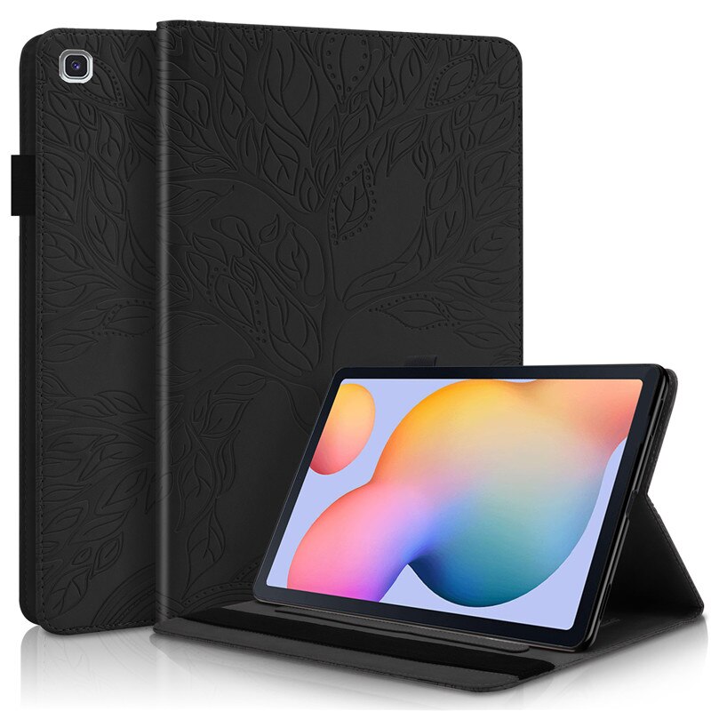 เคส Samsung Galaxy Tab S6 Lite 10.4 SM-P610 P615 P617 #เคสฝาพับหนัง PU ลายต้นไม้ Life Tree Print Leather Stand Smart Case Cover