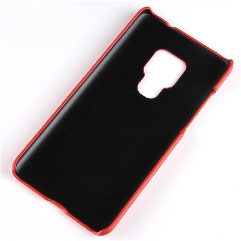 เคส Huawei Mate 20 X #เคสฝาหลังพลาสติกแข็งเคลือบหนัง PU ลายผิวลิ้นจี่ Litchi Skin Leather Coated