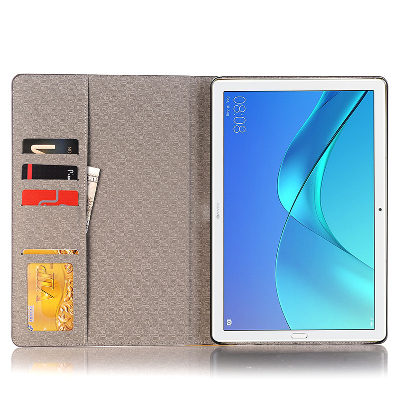 Case Huawei MediaPad M5 Pro (10.8 นิ้ว) #เคสฝาพับกระเป๋าสตางค์หนัง PU สมาร์ท 2 สี Bi-color Smart Stripe Leather Wallet