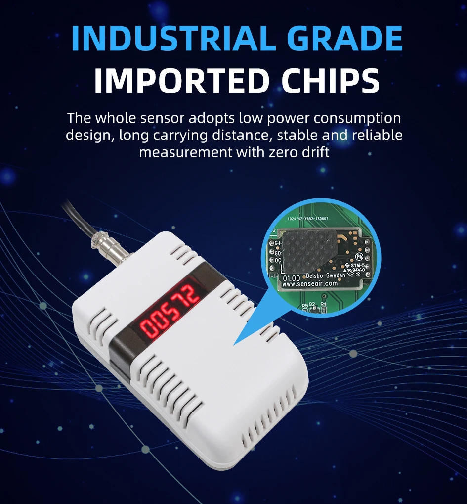 High precision CO2 sensor RS485 วัดก๊าซคาร์บอนไดออกไซต์