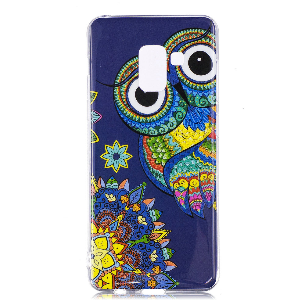 Case Samsung Galaxy A8 2018 #เคสฝาหลัง TPU รูปแบบการพิมพ์ลายและเรืองแสงในที่มืดได้ดี