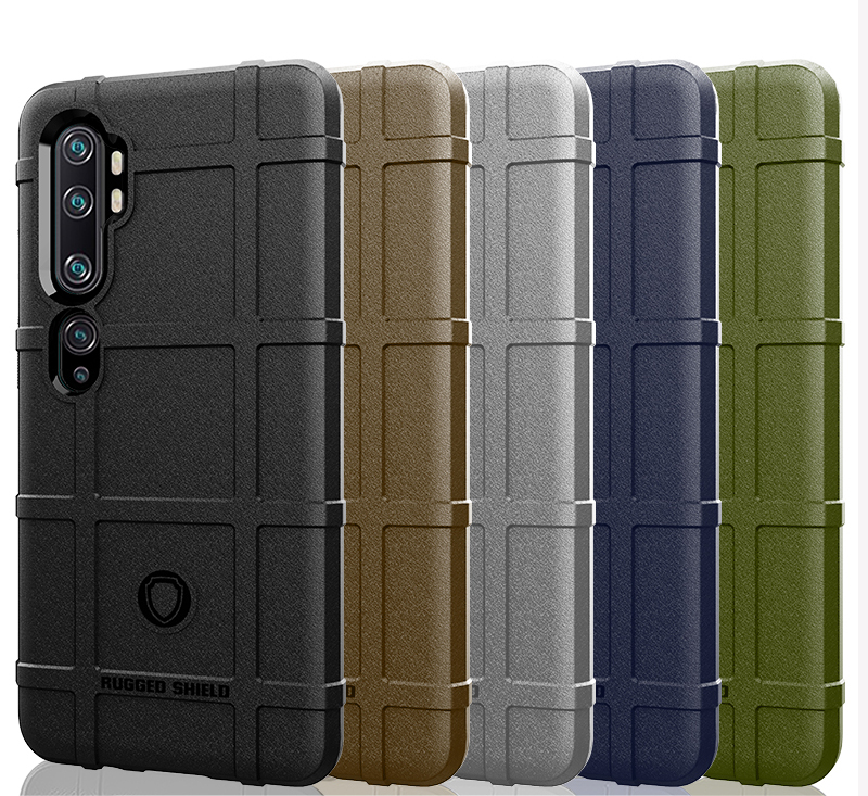 เคส Xiaomi Mi Note 10 Pro #เคสฝาหลัง Rugged Shield Series Soft Silicone Shock Absorption Matte กันกระแทก