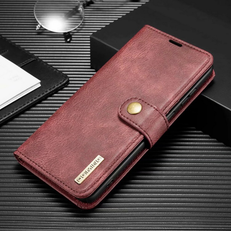 Case iPhone 11 6.1-inch #เคสฝาพับสไตล์กระเป๋าสตางค์แบบแยกส่วน DG.MING Detachable 2-in-1 Wallet Split Leather