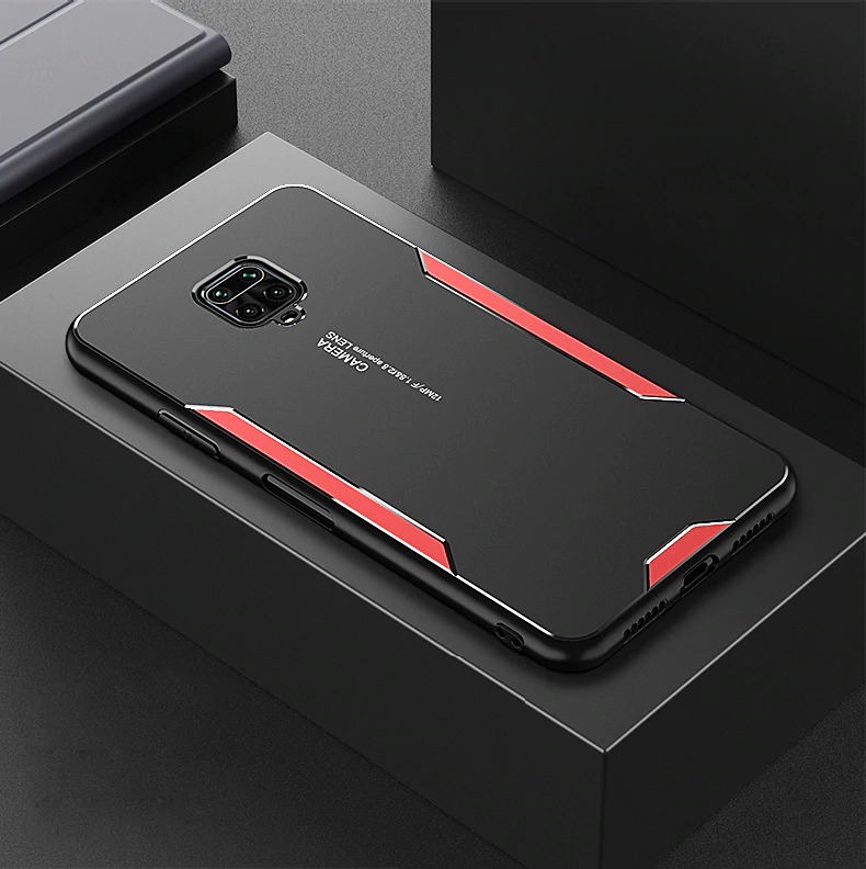 เคส Redmi Note 9 Pro/Redmi Note 9S #เคสฝาหลังไฮบริด Metal +TPU Shockproof metal back plate Phone Back Cover