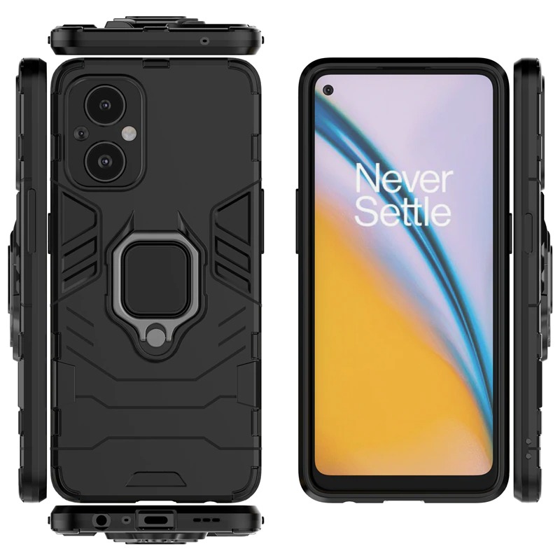 Case OPPO Reno 7z 5G #เคสฝาหลังพลาสติกแข็ง +TPU Hybrid Case มีแหวนสวมนิ้วโลหะ