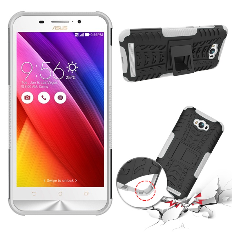 เคส Asus Zenfone Max ZC550KL แบบฝาหลัง ซิลิโคนกันลื่น PC +TPU Hybrid Cover