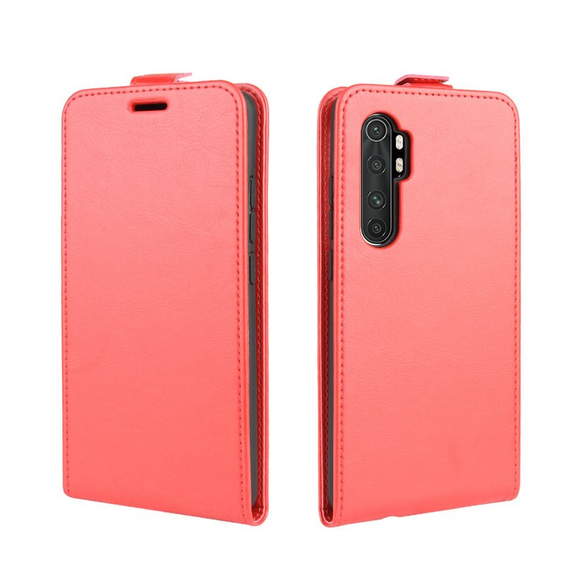 เคส Xiaomi Mi Note 10 Lite #เคสฝาพับหนัง PU Crazy Horse แนวตั้ง พร้อมช่องเสียบการ์ด