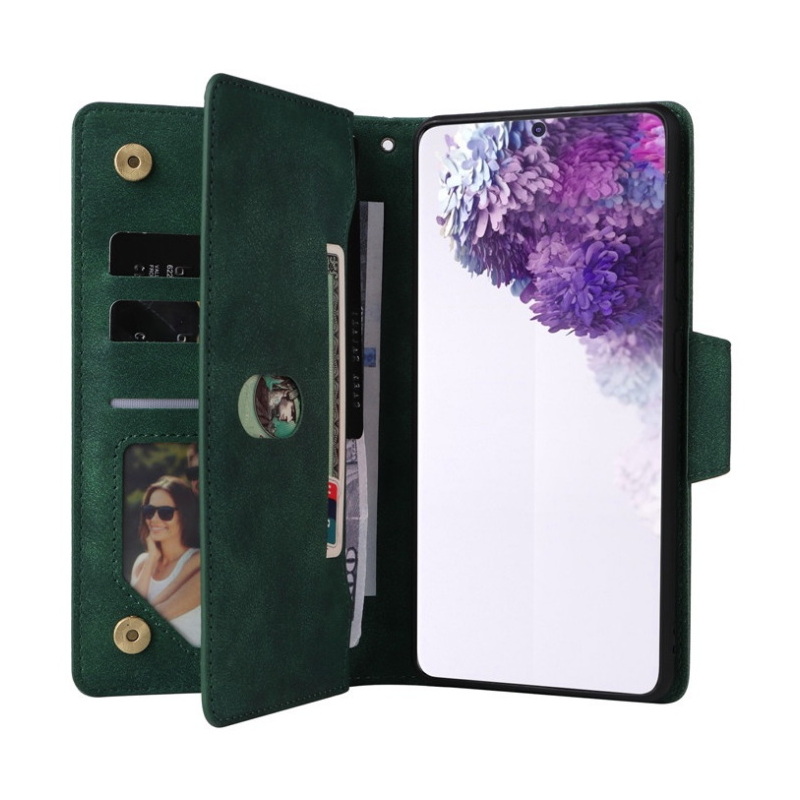 เคส Samsung Galaxy A53 5G #เคสฝาพับหนัง PU มีช่องซิปช่องเก็บบัตรหลายช่อง Zipper Wallet Leather Flip Case