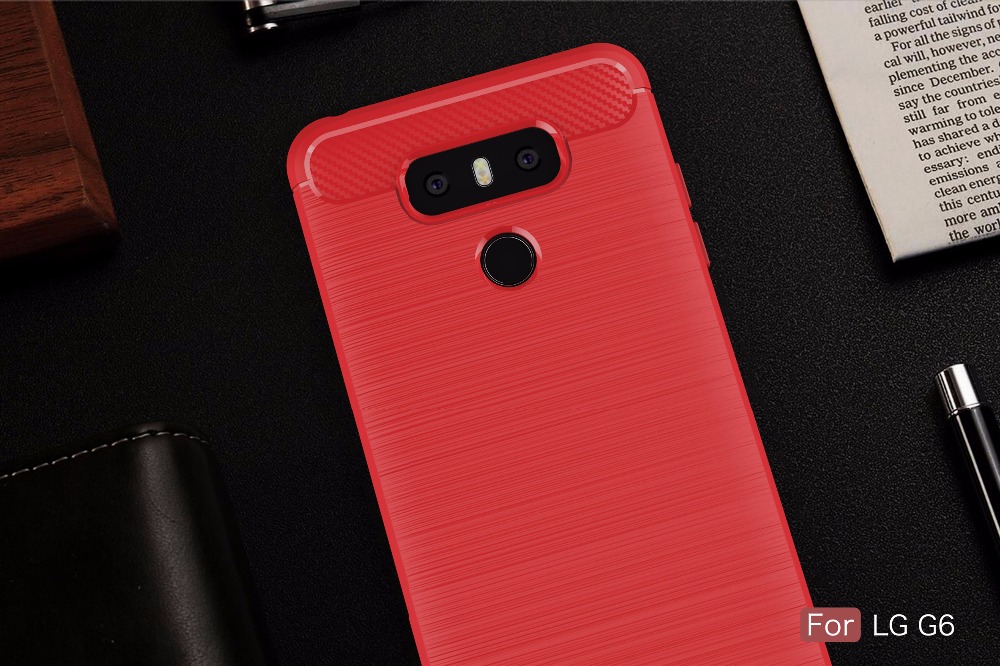 Case LG G6 #เคสฝาหลัง Brushed Carbon Fiber TPU สีสันสวยงาม