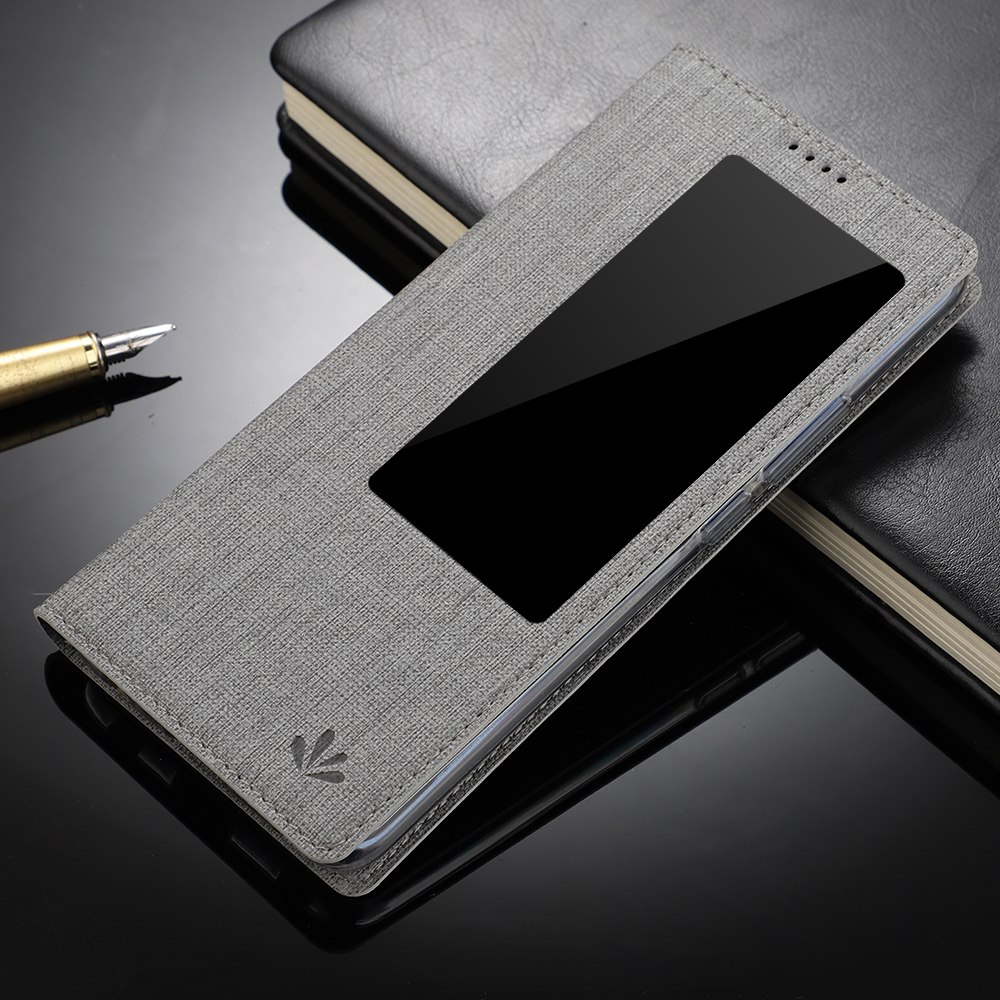 Case Huawei Mate 20 X #เคสฝาพับหนัง PU VILI DMX มีช่องวิว Window View Cross Texture Leather เคสคุณภาพดีราคาถูก