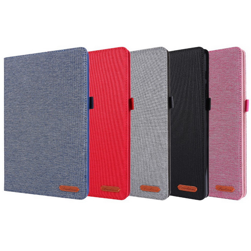 Case Samsung Galaxy Tab A7 Lite 8.7" T220 T225#เคสฝาพับหนัง PU ผิวผ้าพับตั้งได้ Cloth Leather Wallet