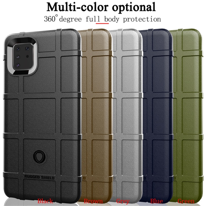 เคส Samsung Galaxy Note 10 Lite #เคสฝาหลัง Rugged Shield Series Soft Silicone Shock Absorption Matte กันกระแทก