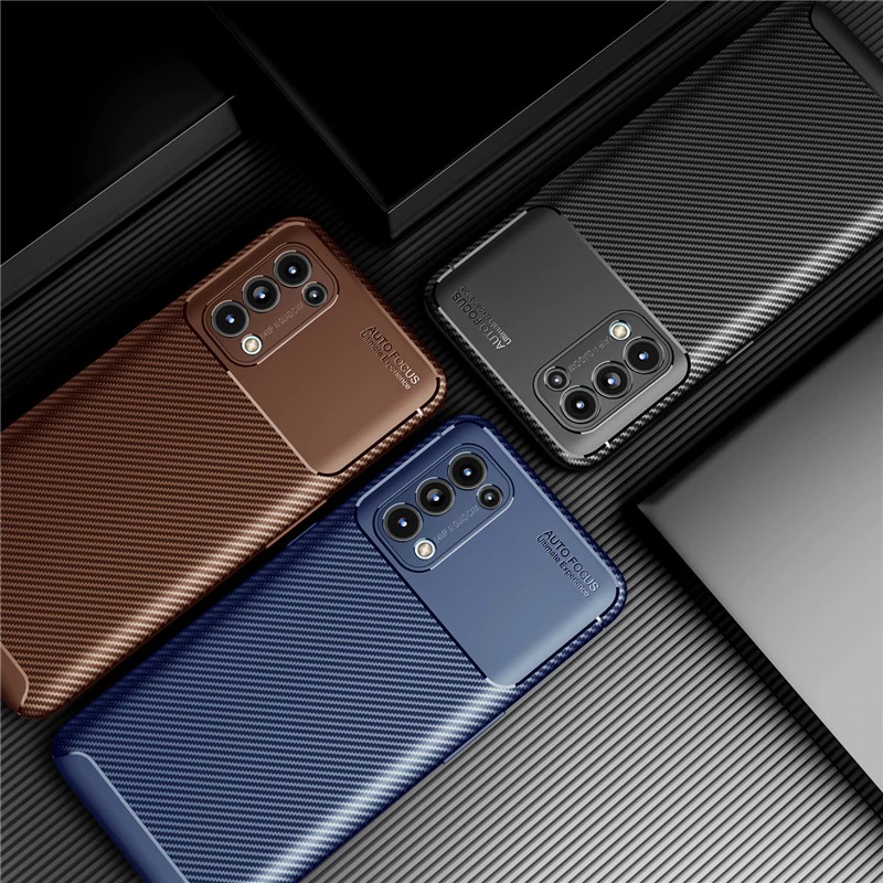 เคส OPPO Reno 6 Pro 5G #เคสฝาหลังนิ่ม Carbon Fiber Anti-drop TPU Protection