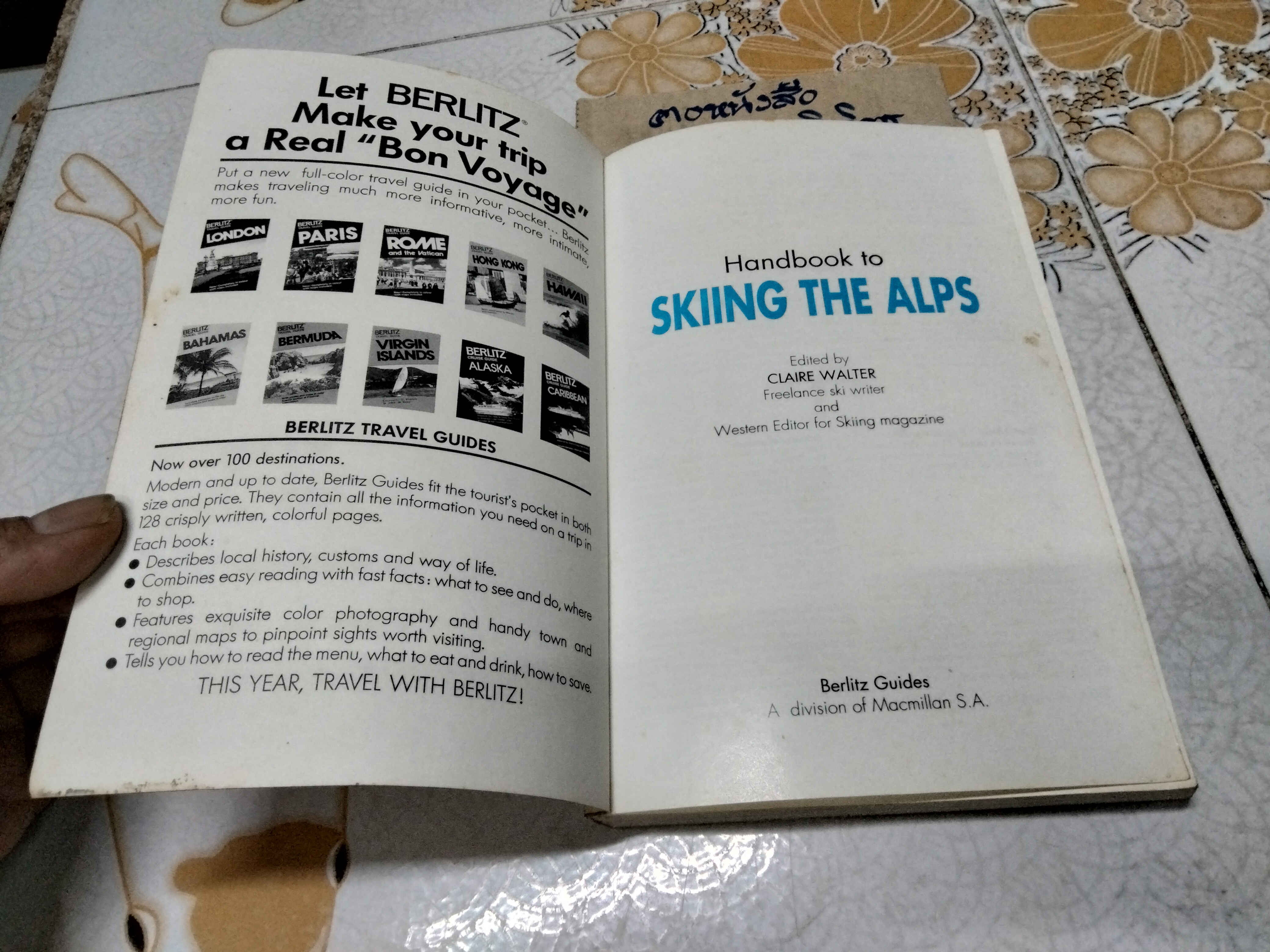 Handbook to skiing the Alps by Claire Walter - book.