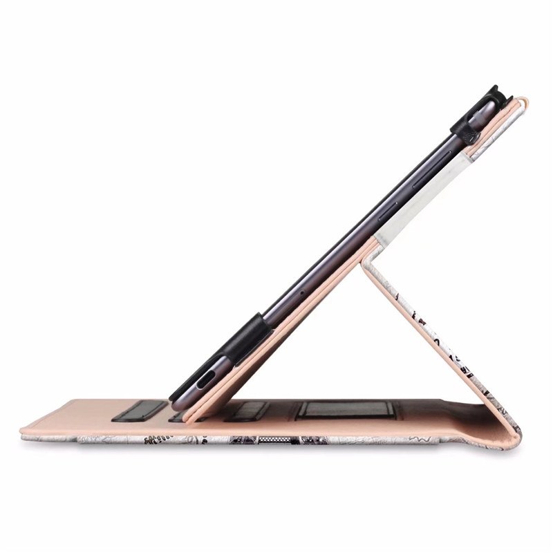 Case Huawei MediaPad M5 Pro 10.8 นิ้ว #เคสฝาพับหนัง PU พิมพ์ลายมีแถบยืดหยุ่นสวมนิ้ว Pattern Printing Pocket Front PU Leather with Elastic Band
