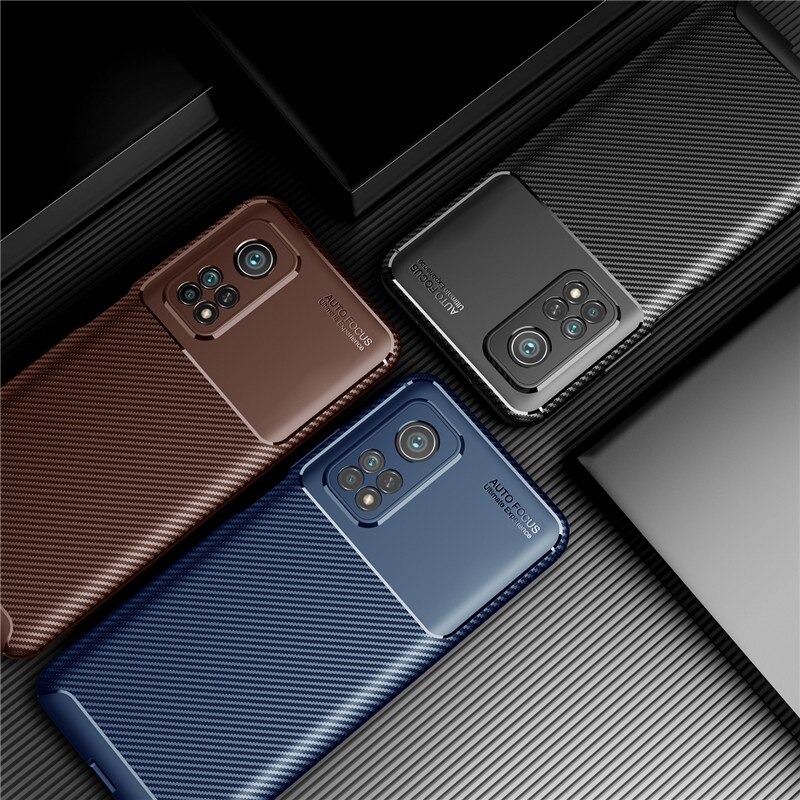 Case Xiaomi Mi 10T #เคสฝาหลังนิ่ม Carbon Fiber Anti-drop TPU Protection