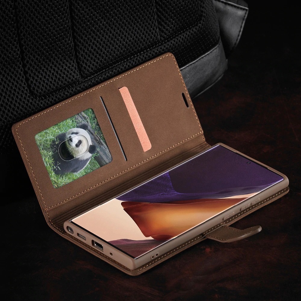 เคส Samsung Galaxy S23 5G #เคสฝาพับหนัง PU แบบกระเป๋าสตางค์ FORWENW F1 Series Card Holder Slot Wallet Stand Protection Phone Cover