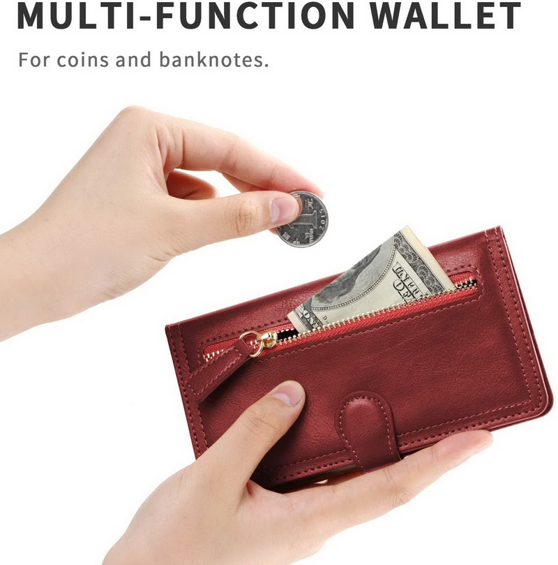 เคส Samsung Galaxy S20 Ultra / S20 Ultra 5G #เคสฝาพับแบบกระเป๋าสตางค์ช่องใส่บัตรหลายช่อง Multi-slot Wallet Zippered Leather