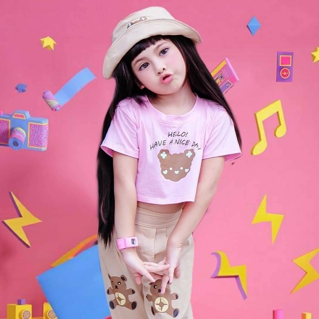 ชุดเด็กSetน้องหมี เสื้อกางเกงพร้อมหมวก