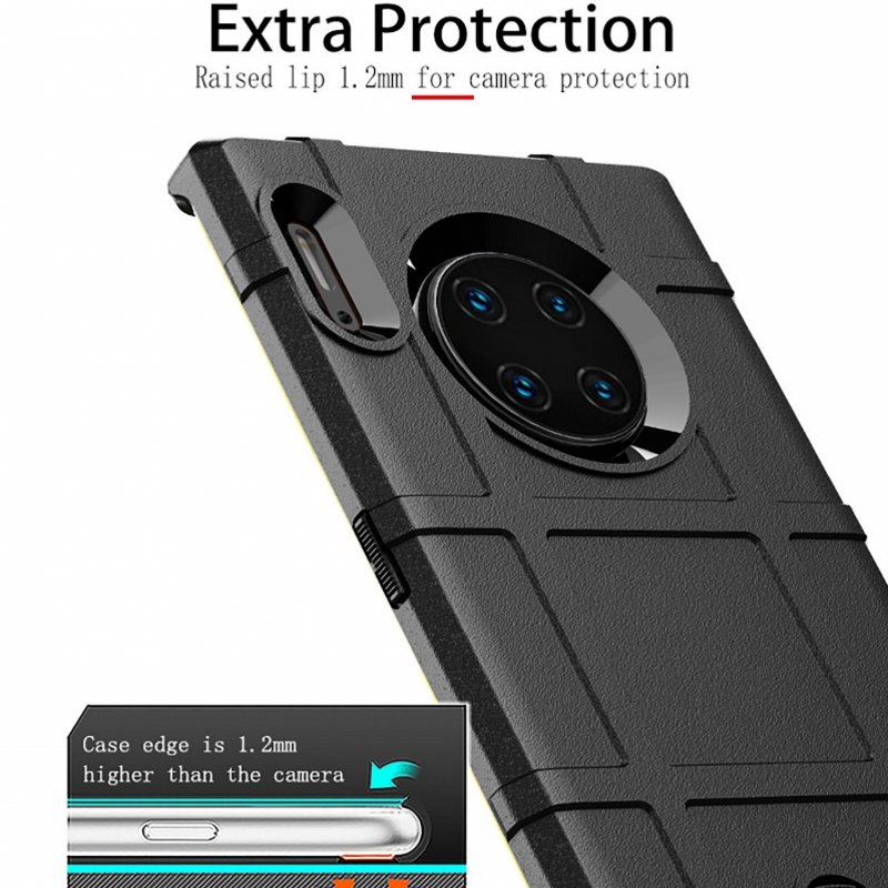 Case Huawei Mate 30 Pro #เคสฝาหลัง Rugged Shield Series Soft Silicone Shock Absorption Matte กันกระแทก