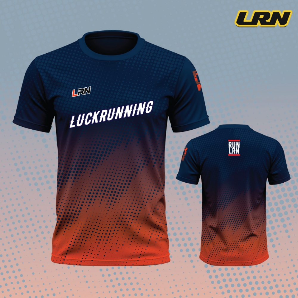 เสื้อวิ่งพิมพ์ลาย LRN เนื้อผ้า Micro square สำหรับวิ่งมาราธอน (MS26)