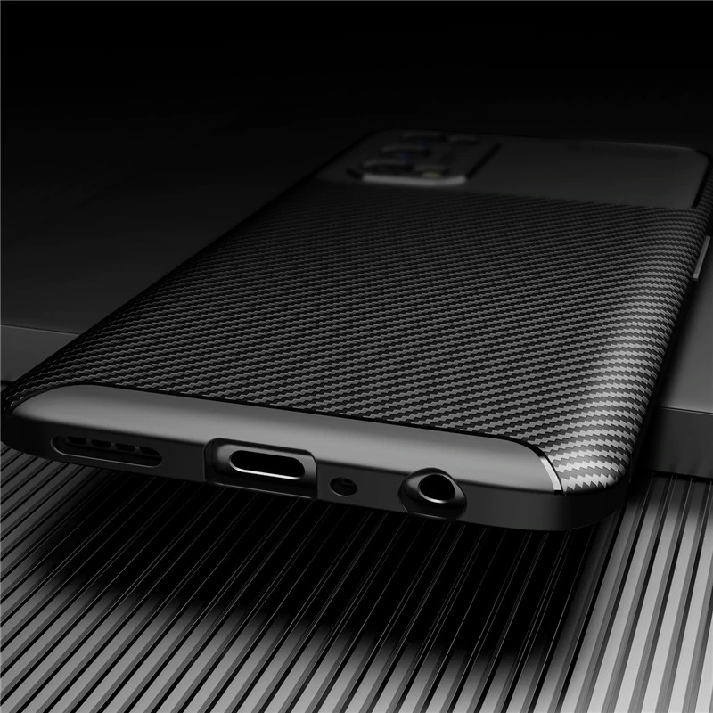เคส OPPO Reno 6 Pro 5G #เคสฝาหลังนิ่ม Carbon Fiber Anti-drop TPU Protection