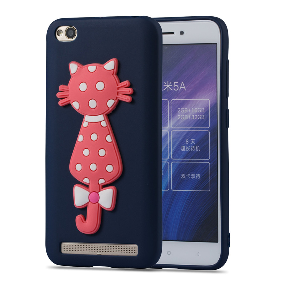 เคส Xiaomi Redmi 5A #เคสฝาหลัง TPU นิ่มรูปแมว 3D น่ารัก