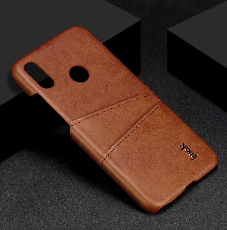 Case Asus Zenfone Max Pro (M2) ZB631KL #เคสฝาหลังพลาสติกเคลือบหนัง PU IMAK Ruiyi Card Holder Series Leather Coated Plastic