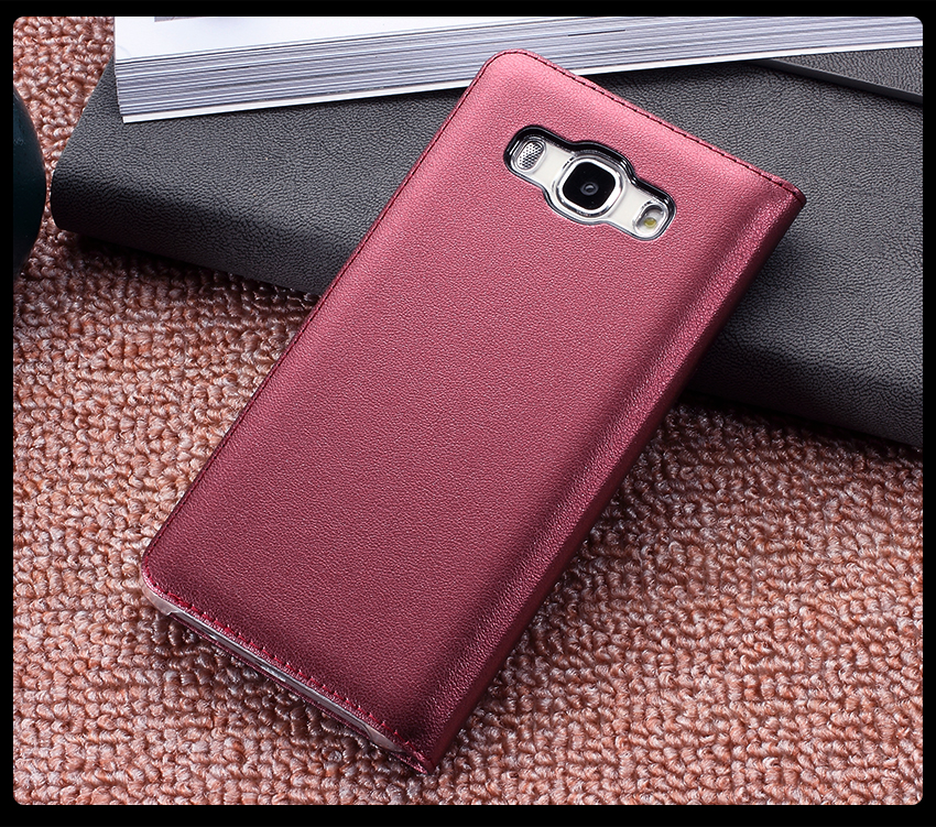 เคส Samsung Galaxy J7 (2016) #เคสฝาพับ 2 ช่องวิว Double Window Leather คุณภาพดี
