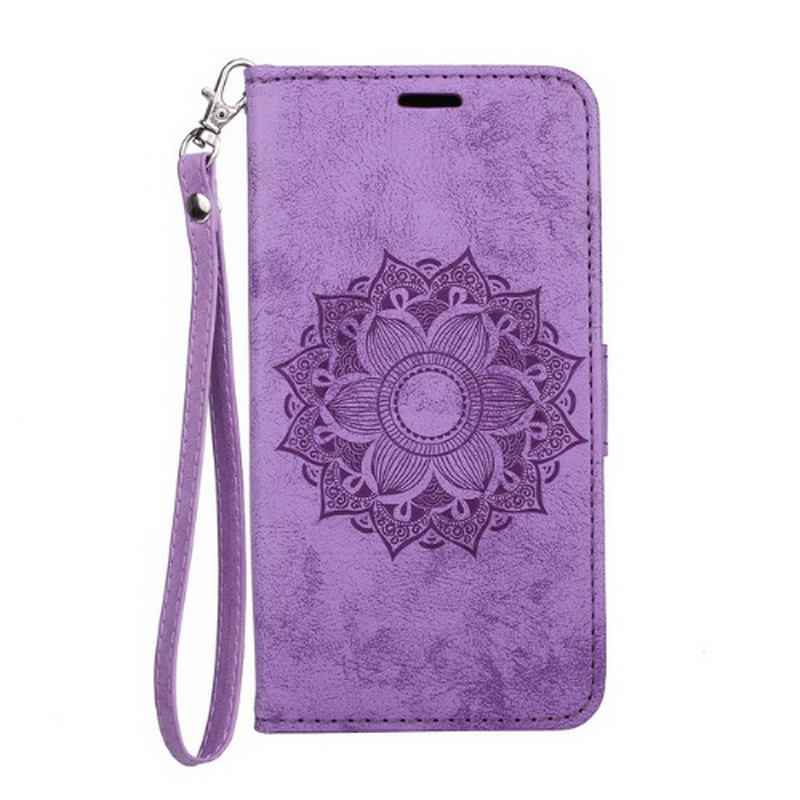 Case Samsung Galaxy A8 (2018) #เคสฝาพับพิมพ์ลายดอกไม้ Mandala Flower