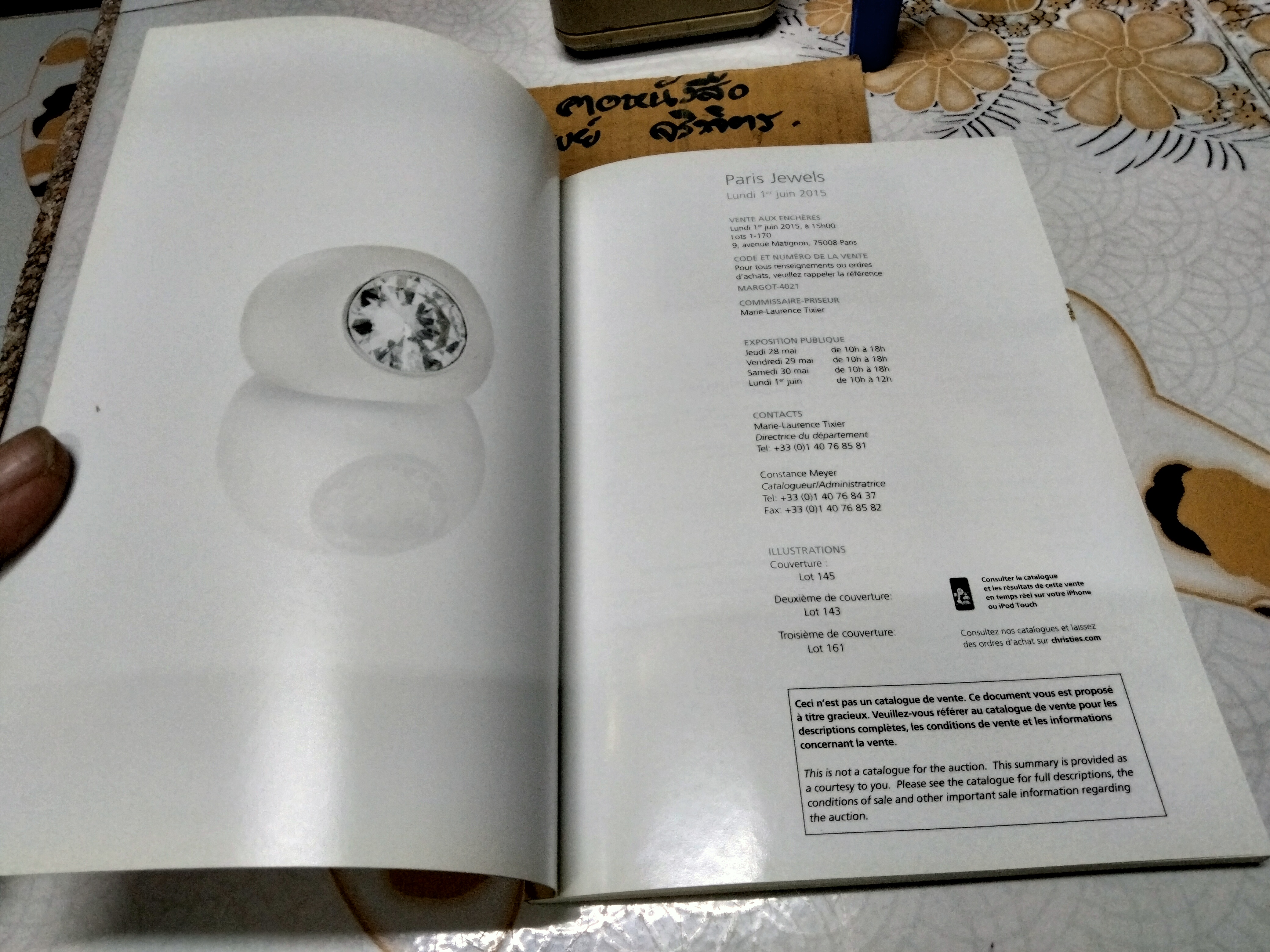 Christies's jewels - Paris Jewels 1th Juin 2015