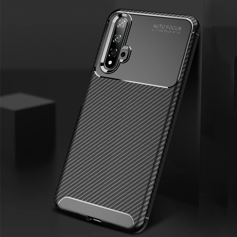 เคส Huawei Nova 5T #เคสฝาหลังนิ่ม Carbon Fiber Anti-drop TPU Protection