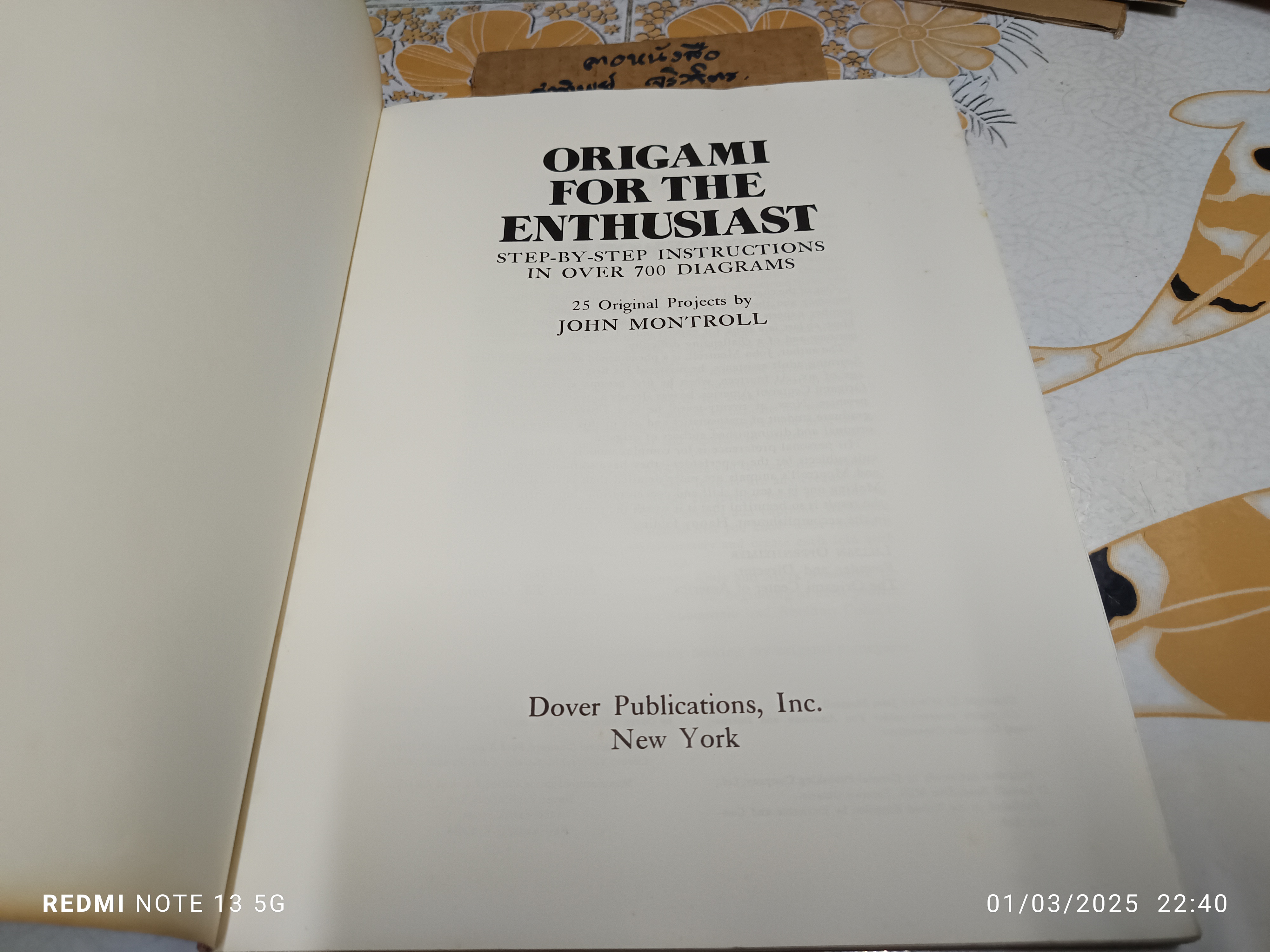 Animal Origami for the Enthusiast by John Montroll ,1979