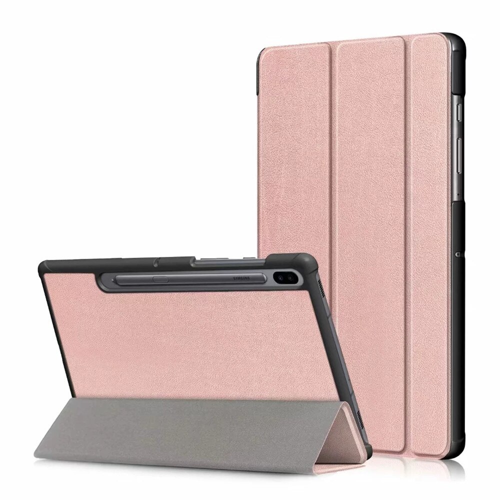 Case Samsung Galaxy Tab S6 T860 T865 #เคสฝาพับสามพับหนัง PU ผิวลิ้นจี่ Litchi Skin PU Leather Tri-fold Stand Tablet Cover