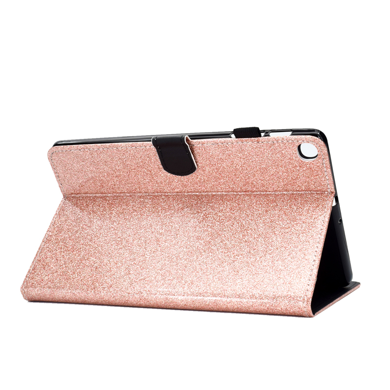Case Samsung Galaxy Tab S5e SM-T720 #เคสแท็บเล็ตหนัง PU มีช่องใส่บัตร Glitter Powder Magnetic Stand Wallet PU Leather