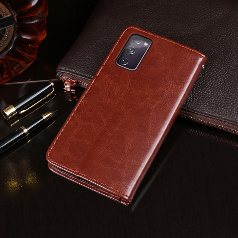 Case Samsung Galaxy S20 FE / S20 FE 5G #เคสฝาพับแบบกระเป๋าสตางค์หนัง PU ผิวหนังม้า Crazy Horse