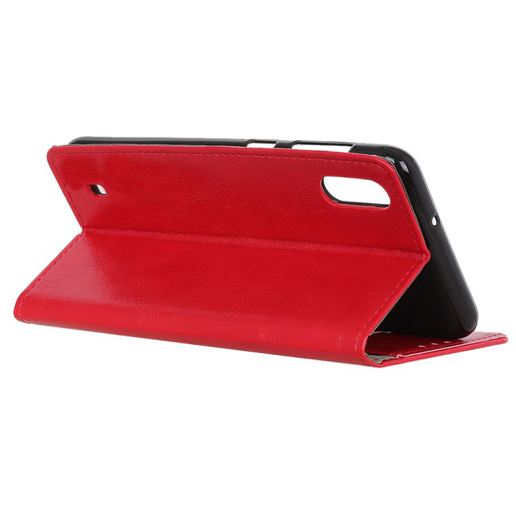 Case Samsung Galaxy A10 #เคสฝาพับหนัง PU ผิวหนังม้า