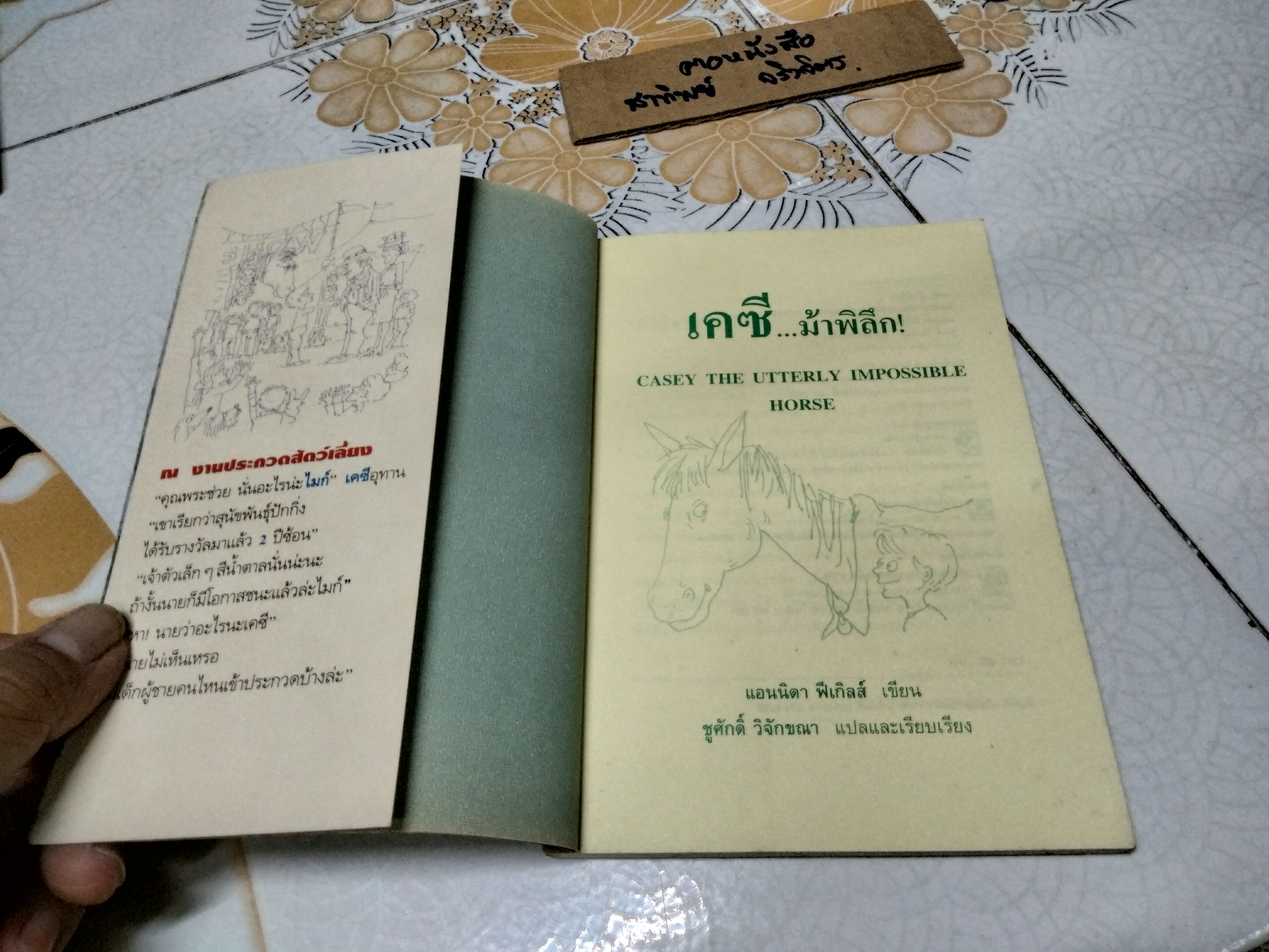 เคซีม้าพิลึก (Casey The Utterly Impossible Horse) แอนนิตา ฟีเกิลส์ (Anita Feagles) ชูศักดิ์ วิจักขณา แปล พิมพ์ครั้งแรก2537