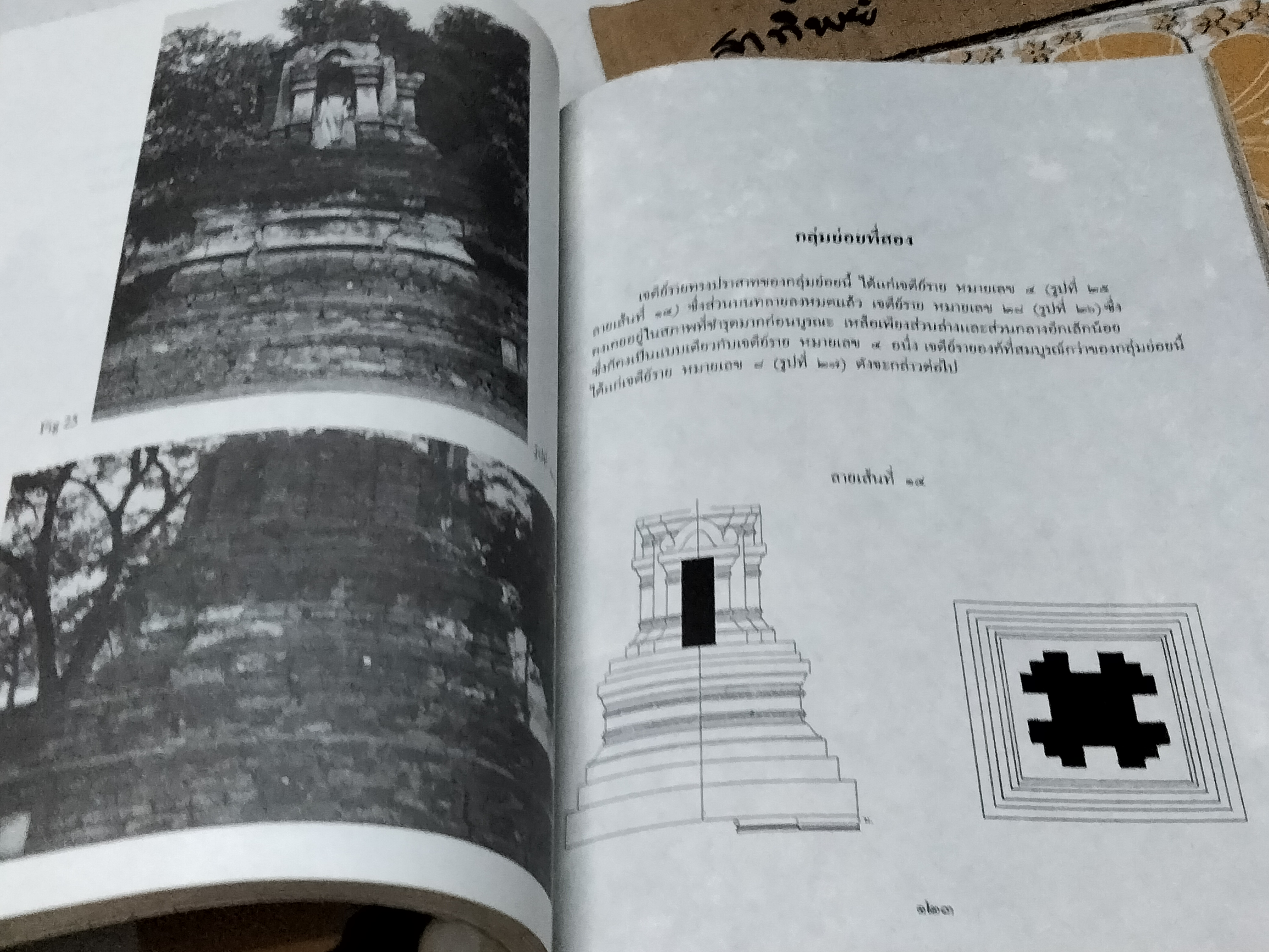 เจดีย์สมัยสุโขทัย ที่วัดเจดีย์เจ็ดแถว โดย สันติ เล็กสุขุม (พิมพ์ครั้งแรก 2534 จำนวน 1,000 เล่ม) **สินค้าหมด**