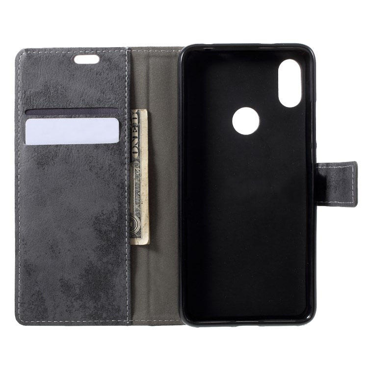 Case Xiaomi Redmi Note 6 Pro #เคสฝาพับหนัง PU สไตล์ Retro มีช่องเสียบบัตร สีสันสวยงามทันสมัย