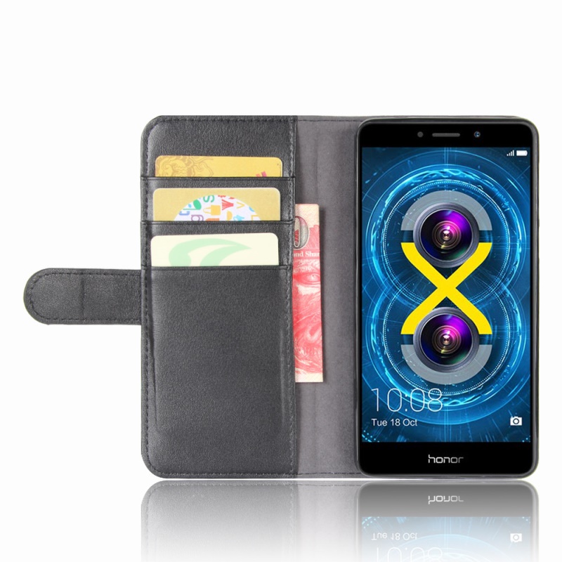 Case Huawei GR5 2017 #เคสหนังฝาพับหนังแยก Genuine Split Leather คุณภาพดี