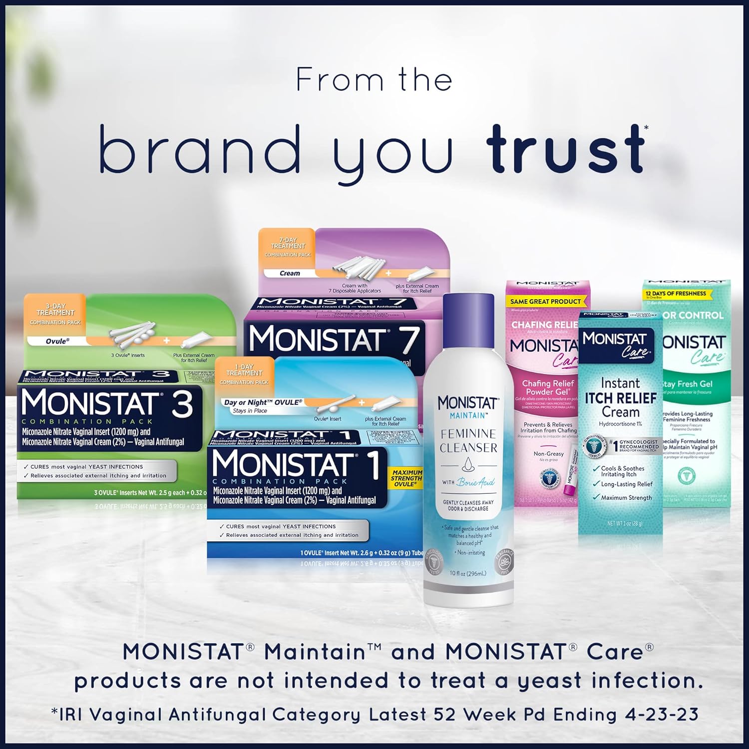 (Pre Order) Monistat® 3-Day Treatment Pre-Filled Cream Applicators Yeast Infection 3 Prefilled 5g (each) ครีมลดเชื้อราในช่องคลอด