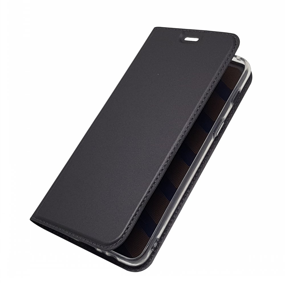 Case Samsung Galaxy A8 (2018) #เคสฝาพับหนัง PU Magnetic Adsorption Stand Leather Card Holder