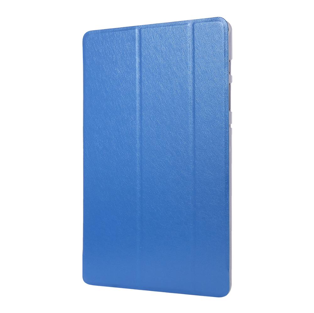 เคส Samsung Galaxy Tab S7 Plus 12.4" SM-T970 SM-T975 SM-T976 #เคสฝาพับหนัง PU พับสามพับ Silk Texture Leather Stand Case