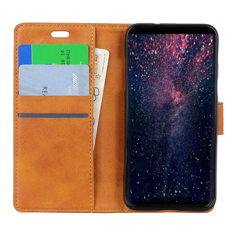 เคส Asus Zenfone Max Pro (M2) ZB631KL #เคสฝาพับหนัง PU สไตล์กระเป๋าสตางค์ Matte PU Leather Wallet