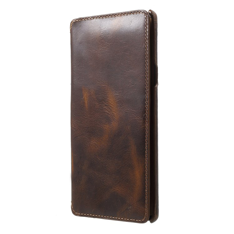 เคส Samsung Galaxy Note 9 #เคสฝาพับแบบกระเป๋าสตางค์หนังแท้ Vintage Genuine Leather Wallet