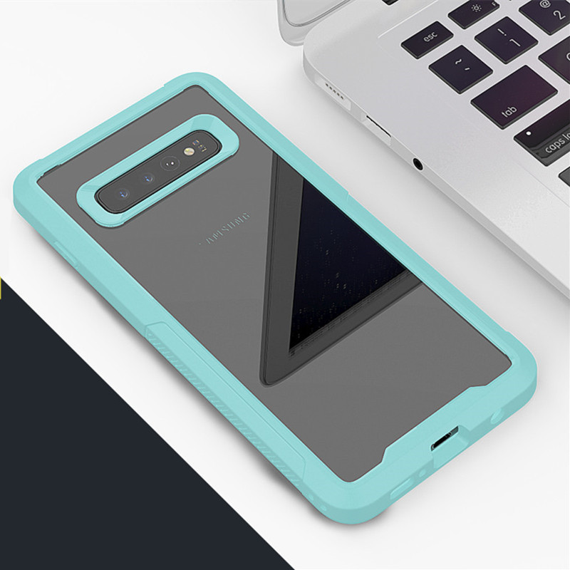 Case Samsung Galaxy S10 #เคสฝาหลังใสขอบกันชนไฮบริด TPU Bumper + PC + Clear Acrylic