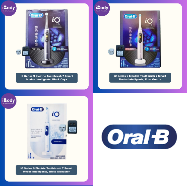 (Oral-B®) iO Series 9 Electric Toothbrush 7 Smart Modes Intelligents ออรัลบี ไอโอ แปรงสีฟันไฟฟ้า 7 โหมดอัจฉริยะ ชาร์จได้